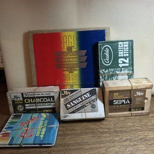 Assorted Vintage Artist's Chalks and Pastels